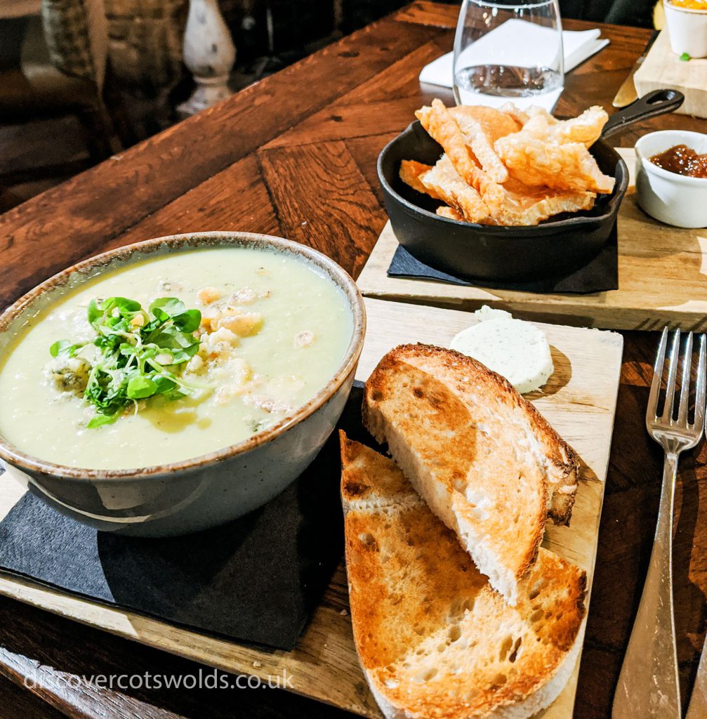 Brocolli and Stilton soup at the Porch House