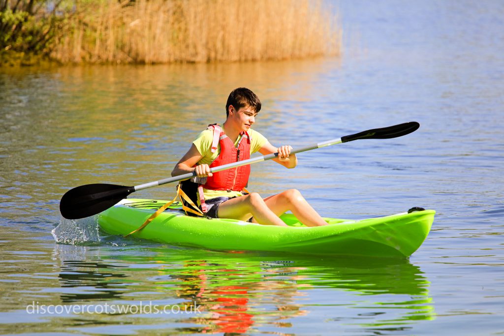 Boy on a kayak