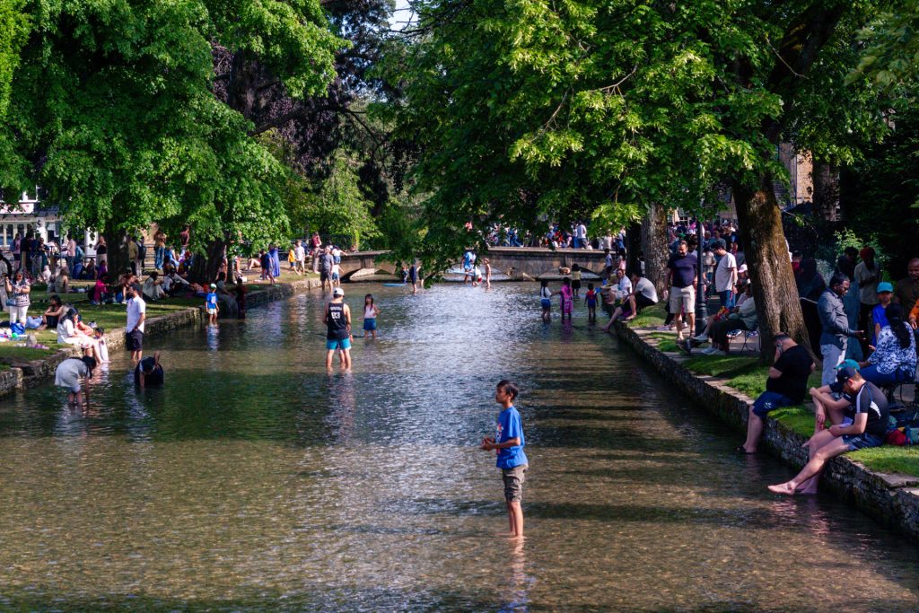 Bourton on the Water in the summer