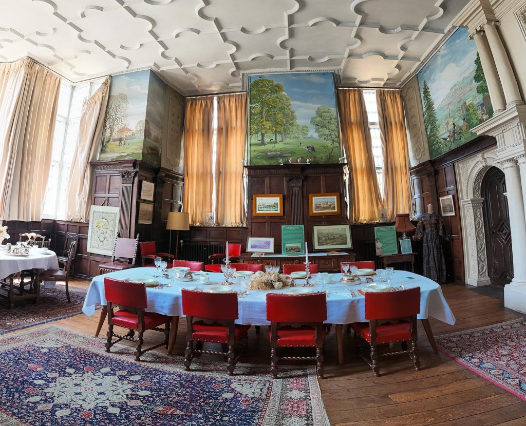 The dining room at the Hall estate