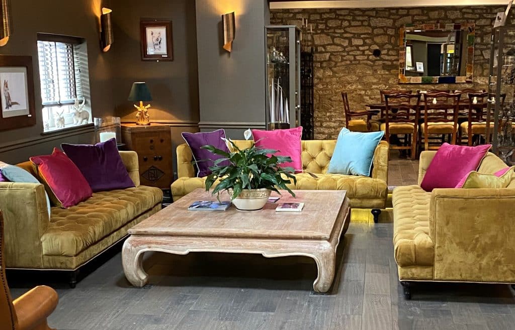 Sofas at Pettifers hotel