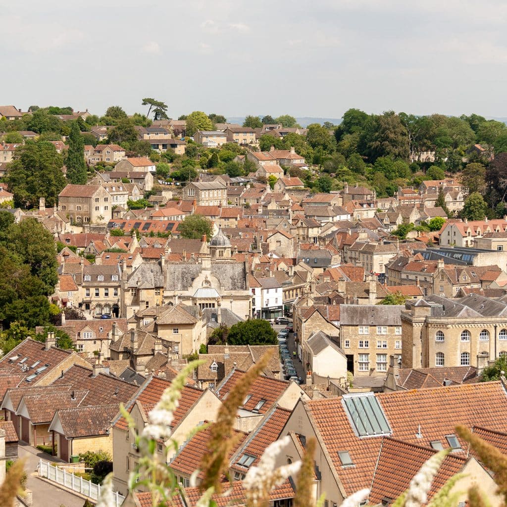 Bradford on Avon viewed from St Mary Tory